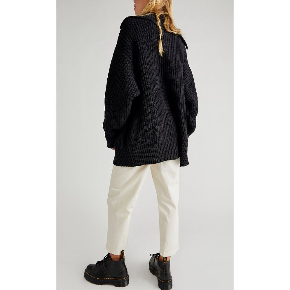 FREE PEOPLE Swim Too Deep Cardi / Black - Picture 4 of 5